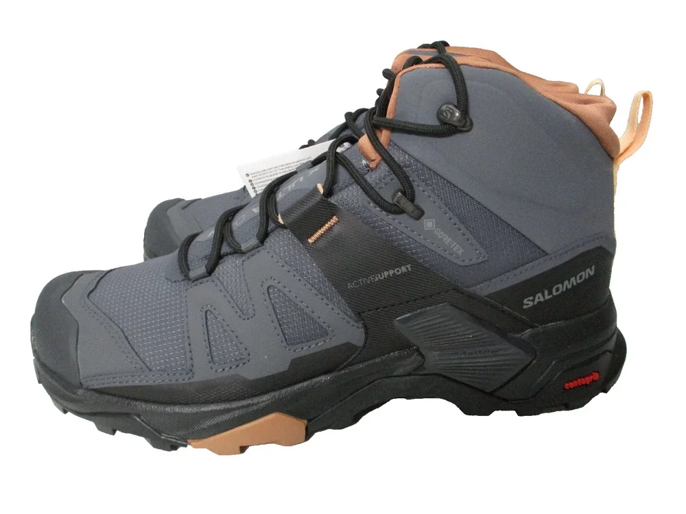 Salomon X Ultra 4 Mid GTX Waterproof Womens Sz 10 Hiking Boots Gray